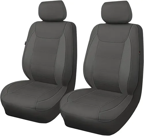 Vista 28 de Fundas para asientos de coche Flying Banner, protectoras, impermeables, de cuero sintético con fibra de carbono para asientos delanteros y traseros