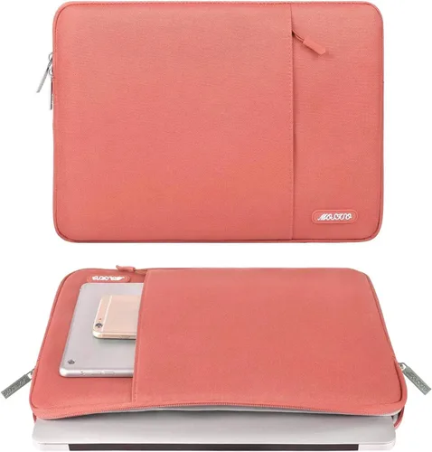Vista 199 de MOSISO Funda vertical de poliéster con bolsillo para laptop de 13 pulgadas, para computadora MacBook Air M4, M3, M2 y M1 de 2025 a 2018 y Pro M2
