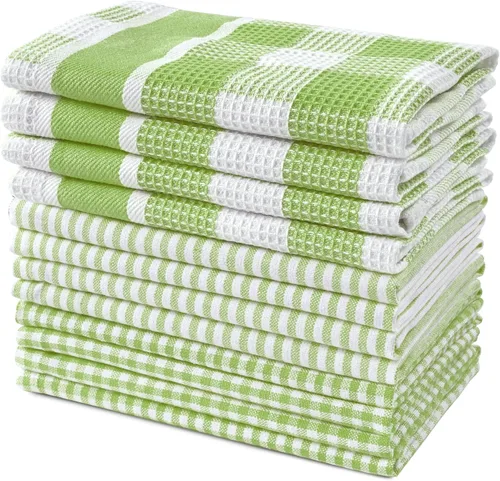Vista 58 de LANE LINEN Paños de cocina 100% algodón, ultra suaves, absorbentes, de secado rápido, toallas de cocina, paños de lavado multitejido