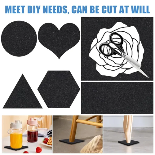 Vista 6 de Acolchado de espuma adhesiva, 8 hojas de espuma de celda cerrada, 1/4 pulgadas de grosor, hojas de acolchado de espuma de 4 x 4 pulgadas