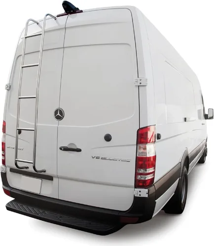Vista 2 de Surco A093SL - Escalera para furgoneta de 5 escalones de acero inoxidable, compatible con Dodge Sprinter, Freightliner Sprinter, Mercedes-Benz