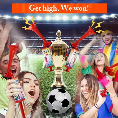 Vista 6 de Bocina de aire, trompeta de aire portátil, silbatos súper ruidosos, bocinas de oso, defensa personal, bomba de aire reutilizable, bocina