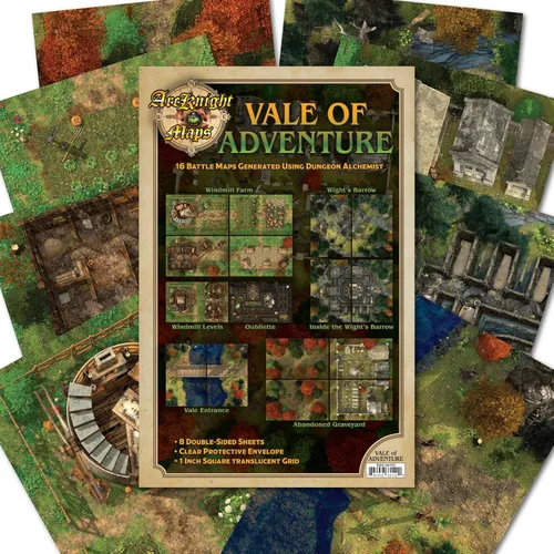 Vista 11 de Arcknight El Paquete de Mapas de la Pirámide del Faraón - 16 Mapas Modulares de RPG en 8 Páginas Doble Cara, Cuadrícula Cuadrada de 1 Pulgada
