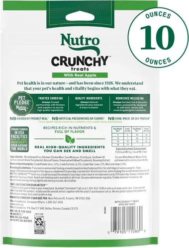 Vista 11 de Nutro Golosinas crujientes para perros con manzana real, bolsa de 10 onzas