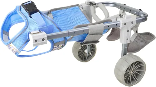 Adjustable Lightweight Dog Wheelchair, Retractable Support Cart for Small & Medium Dogs, Back Leg Mobility Aid