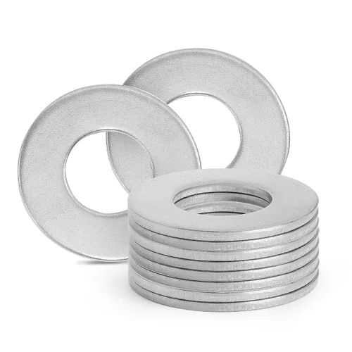 Vista 13 de Arandelas planas de acero inoxidable de 1" - Diámetro exterior de 2", arandelas de acero inoxidable 304 (18-8), arandelas de metal para tornillos