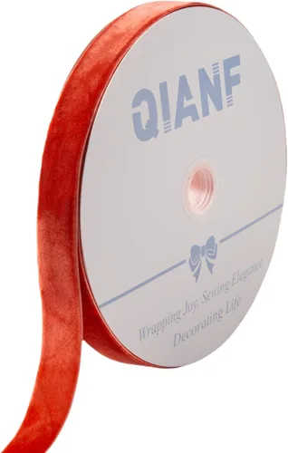 Vista 62 de QIANF Cinta de terciopelo, carrete de 1 1/2 pulgadas por 25 yardas (rojo)