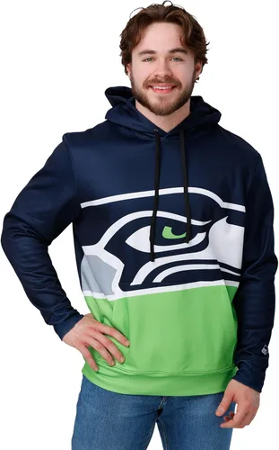 Vista 7 de FOCO NFL mens Nfl Team Color Bold Logo Hooded Pullover Hoodie