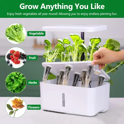 Vista 4 de Kit de 162 cápsulas de semillas para aerogarden, kit de cultivo para hidroponía, suministros hidropónicos con 40 esponjas de cultivo, 40 cestas