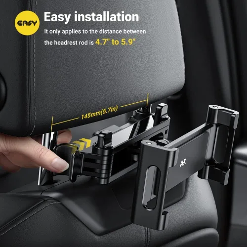 Vista 2 de AHK Soporte para reposacabezas de automóvil, para iPad Pro/Air/Mini, tabletas, Nintendo Switch, iPhone, Samsung Galaxy/Note, teléfonos inteligentes