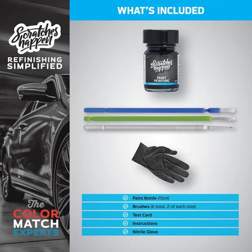 Vista 2 de ScratchesHappen Kit de pintura de retoque Exact-Match - Atlantic Blue (S7U) para Hyundai - Solo pintura
