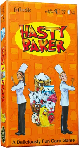 Hasty Baker Family Card Game - A Race to Collect Ingredients and Complete Recipes, for Families, Adults, Kids, Ages 7+, 2-6 Players, by GoChuckle