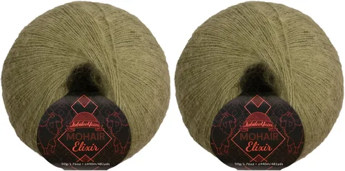 Vista 8 de JubileeYarn Mohair Elixir Yarn - 50g/Skein Baby Wool Blend - Cosmopolitan - 1 Skein