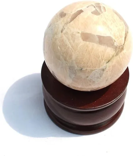 Vista 5 de Jet Moonstone - Esfera de bola de 1.772-1.969 in, tallada a mano, cristal tallado a mano, curación, enfoque devocional, limpieza de chakras