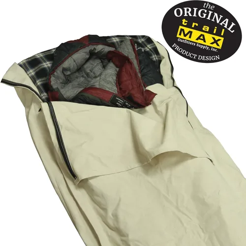 Vista 5 de TrailMax Rollo de cama de lona estilo caballería; funda de saco de dormir con forro de alta calidad; lona duradera de 12 onzas; cómodo forro