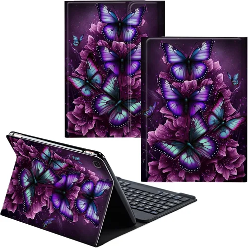 Vista 82 de Para Samsung Galaxy Tab S6 Lite Funda 2022/2020 Teclado Inalámbrico Desmontable Y Cubierta De Soporte De Cuero PU Funda Protectora Para Samsung