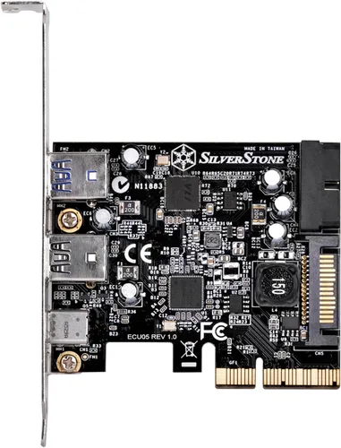 Vista 3 de SilverStone Technology Silverstone Tarjeta PCIe USB 3.1 y 3.0 con conector externo tipo C e interno de 19 pines ECU05 Componentes Otros