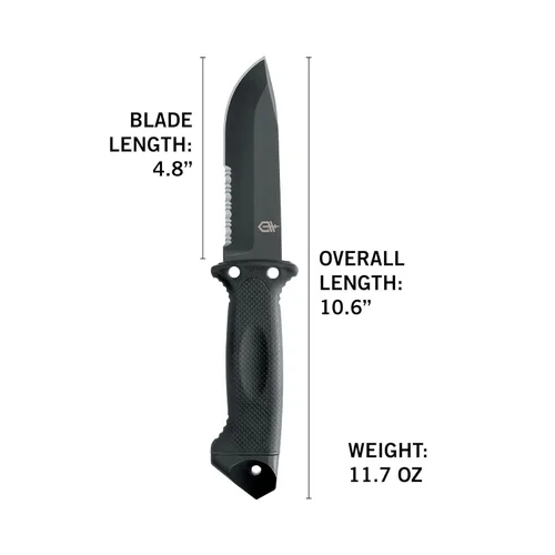 Vista 6 de Gerber LMF II 22-41629 cuchillo de Infantería, negro
