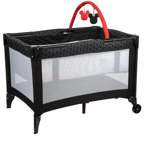 Vista 3 de Disney Baby® 3D Ultra Play Yard con moisés y bolsa de almacenamiento, Peeking Mickey