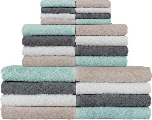 Vista 2 de Nine West - Juego de toallas de lujo de 6 piezas, fabricadas con 100% algodón turco, altamente absorbentes y cómodas, incluye 2 toallas de baño, 2