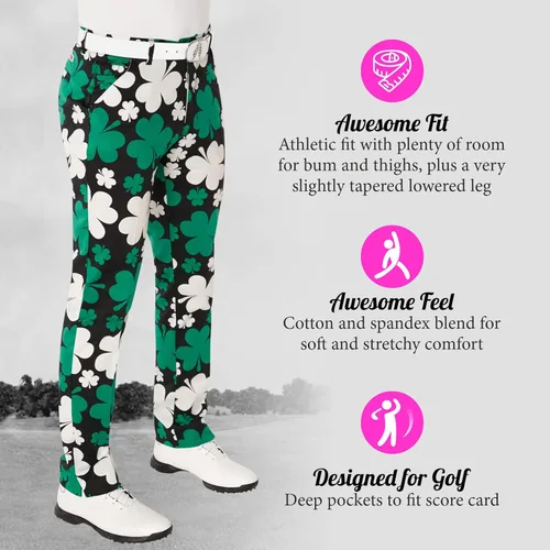Vista 7 de Royal & Awesome Crazy Golf Pants for Men, Funny Golf Pants Men Slacks, Mens Plaid Golf Pants, Colorful Funky Golf Pants