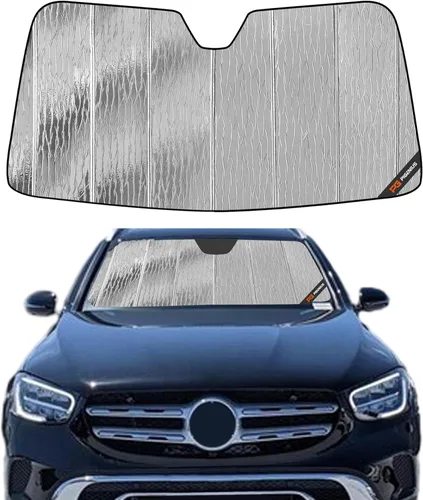 Vista 11 de Pigenius Parasol de parabrisas para Mercedes-Benz GLE/GLS SUV 2020-2025, parasol personalizado para ventana delantera, cuero