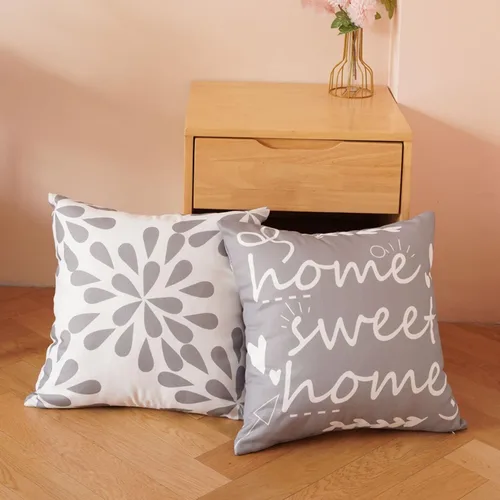 Vista 7 de Home Sweet Home - Juego de 4 fundas de almohada de 18 x 18 pulgadas, costuras fuertes y cremallera invisible, estampado de granja para exteriores