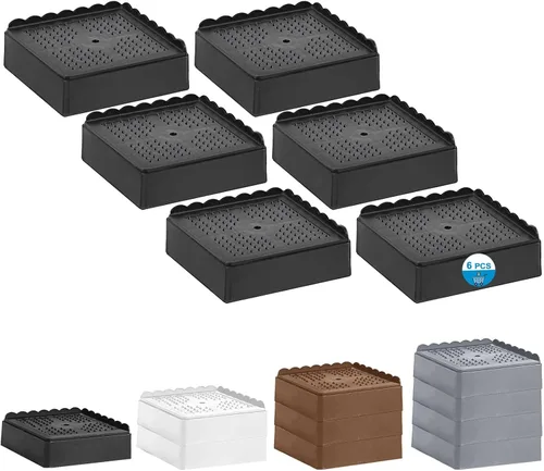 Vista 21 de Elevador de cama de 1 pulgada, 2 pulgadas, 3 pulgadas, 4 pulgadas de alta resistencia, elevador de muebles ajustable para mesa, escritorio, sofá