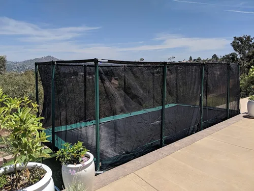 Vista 5 de Trampolín Rectangular Happy Trampoline Pro - Resistente de Servicio Pesado con Capacidad de Salto de 750 libras y Cerramiento de Red - Grande