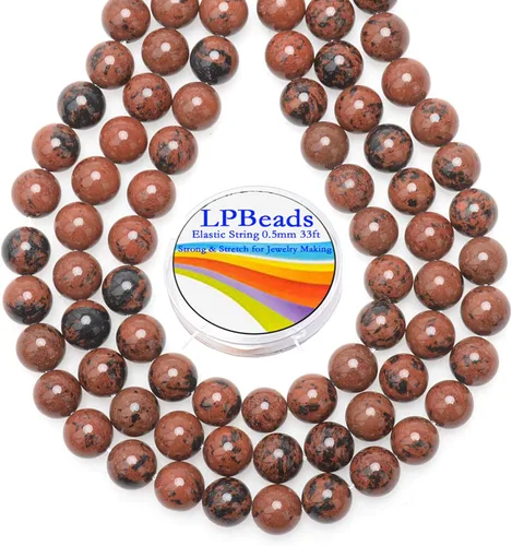 Vista 27 de LPBeads 100 Cuentas de 8mm Cuentas Redondas Naturales de Chakra, Cuentas Sueltas de Piedra Preciosa Redondas para Hacer Joyas con Cordón Elástico