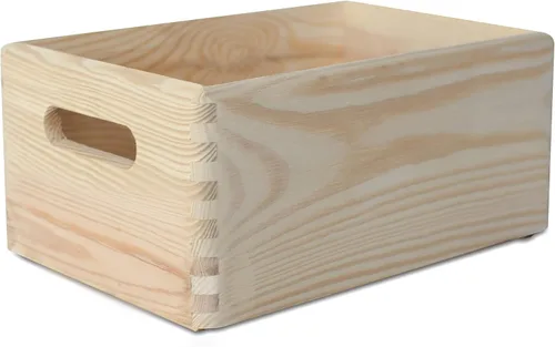 Vista 20 de Creative Deco Asas de caja de madera gris grande 11.8 x 7.87 x 5.51 pulgadas Caja de almacenamiento grande para múltiples manualidades Madera