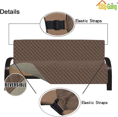 Vista 1090 de Easy-Going - Funda reversible para sofá reclinable, resistente al agua, protector de muebles con correas elásticas, para mascotas y niños