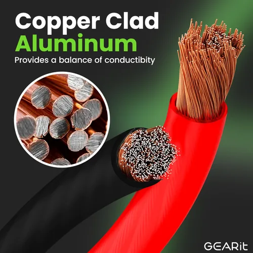 Vista 2 de GEARit Cable de calibre 16 (100 pies cada uno, negro/rojo/azul/amarillo) de aluminio revestido de cobre CCA – Cable de batería de alimentación