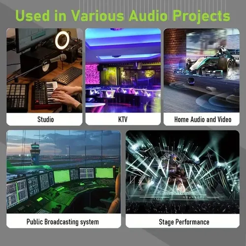 Vista 6 de DREMAKE Paquete de 2 cables de micrófono de interconexión TS mono de 3 pines hembra a 1/4 de pulgada (Jack 0.250 in), cable de micrófono TS