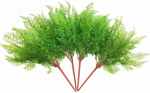 Vista 16 de CATTREE Arbustos artificiales, plantas de plástico, hierba de bambú, arbustos verdes falsos, hojas verdes, bodas, interiores, exteriores, hogar