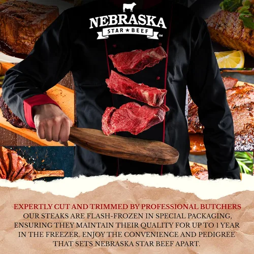 Vista 4 de Nebraska Star Beef Paquete de regalo de muestra de filete Angus premium, carne de res
