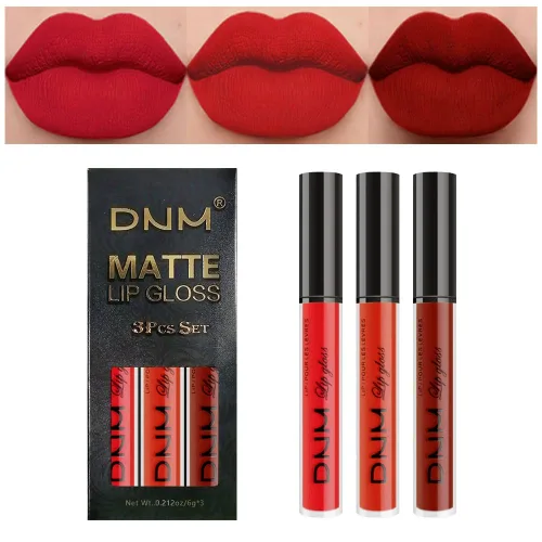 Vista 30 de evpct Juego de 3 lápices labiales líquidos mate de color oscuro rojo verde esmeralda, set de maquillaje de 24 horas de larga duración, impermeable