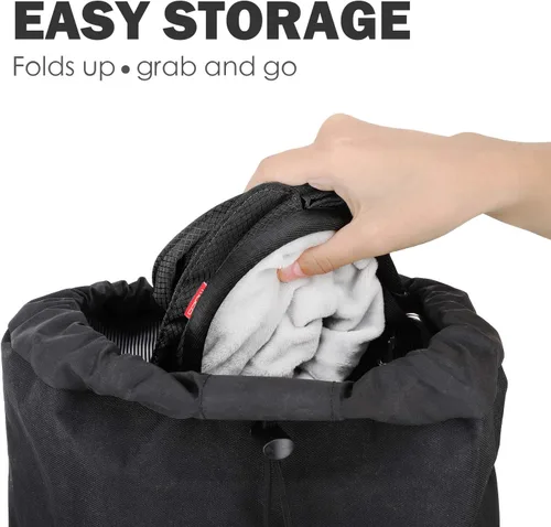 Vista 6 de Moko Rock Climbing Chalk Bag, Bouldering Chalk Pot Bucket with Adjustable Belt & Carabiner Drawstring Climbing Gear