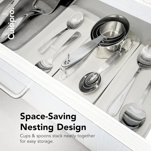 Vista 4 de CUISIPRO Juego de tazas y cucharas medidoras SS