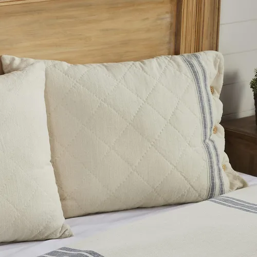 Vista 13 de Piper Classics Market Place Edredón Twin de Raya Azul Tejida