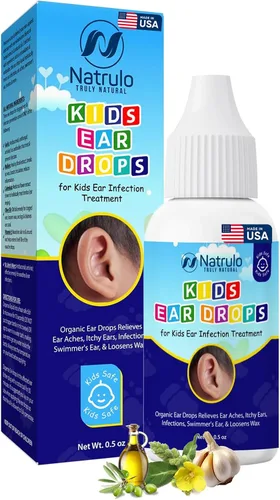 Natrulo - Gotas naturales para los oídos para tratamiento de infecciones de oído para niños, gotas de aceite orgánico para niños, alivia dolores de