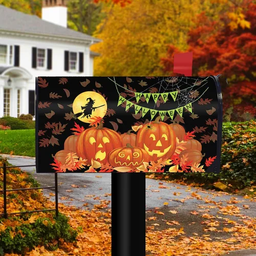 Vista 2 de Briarwood Lane Halloween Haunts - Funda magnética para buzón Jack o'Lanterns estándar