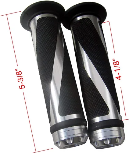 Vista 3 de Puños de gel para manillar de motocicleta de 0.866 in para Suzuki Vstrom 650 DL650A ABS, color plateado