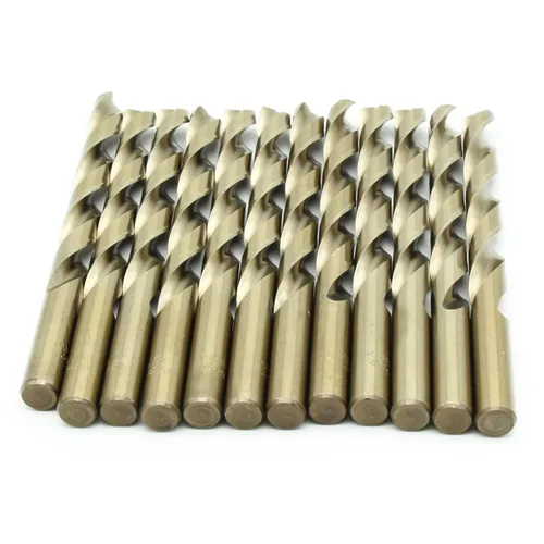 Vista 18 de TEMO 12 piezas 1/2 pulgada cobalto 135 grados Jobber longitud broca torsión 6 pulgadas longitud