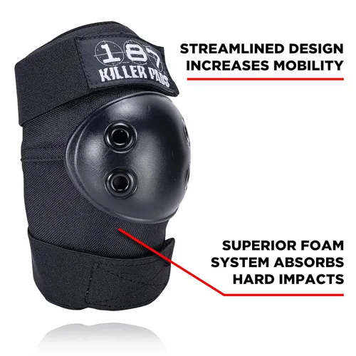 Vista 3 de 187 Killer Pads Juego de Seis Almohadillas, Coderas, Rodilleras y Muñequeras - Ideal para Skateboarding, Patinaje sobre Ruedas y Patinaje en Línea