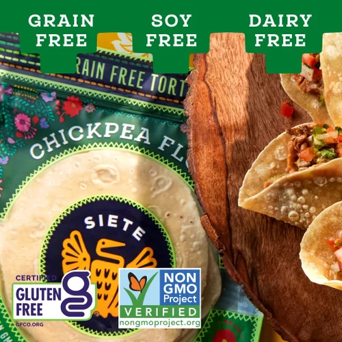 Vista 2 de Siete - Tortillas sin granos, 8 tortillas por paquete
