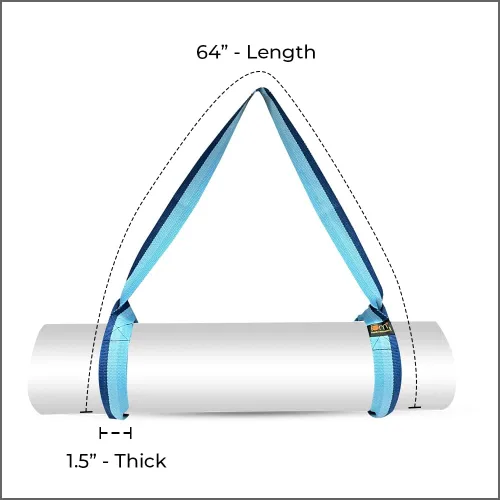 Vista 5 de Yoga Mat Carrier Strap Adjustable Mat Holder Sling for Carrying Mats Thick & Comfy Texture Yoga Mat Strap