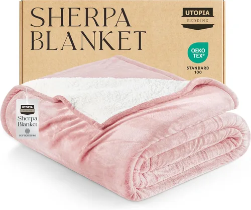 Vista 46 de Utopia Bedding Manta Sherpa Tamaño Throw (Negro, 50x60 Pulgadas) - Manta Reversible de Vellón Suave y Ligera para Cama, Sofá, Sillón, Camping