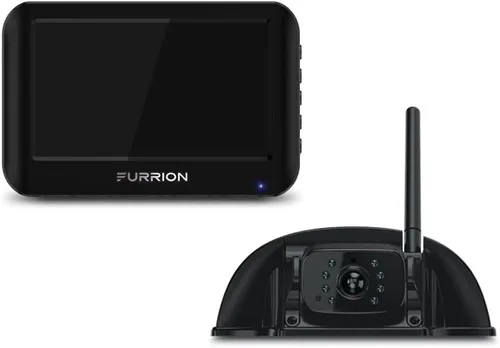 Furrion Vision S - Sistema de cámara inalámbrica de respaldo para RV con monitor de 4.3 pulgadas, 1 aleta de tiburón trasera, visión nocturna