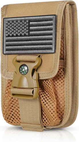 Vista 20 de SOWHUP Bolsa Táctica Molle Pequeña con Funda para Celular, Organizador de Gadgets EDC para Cintura